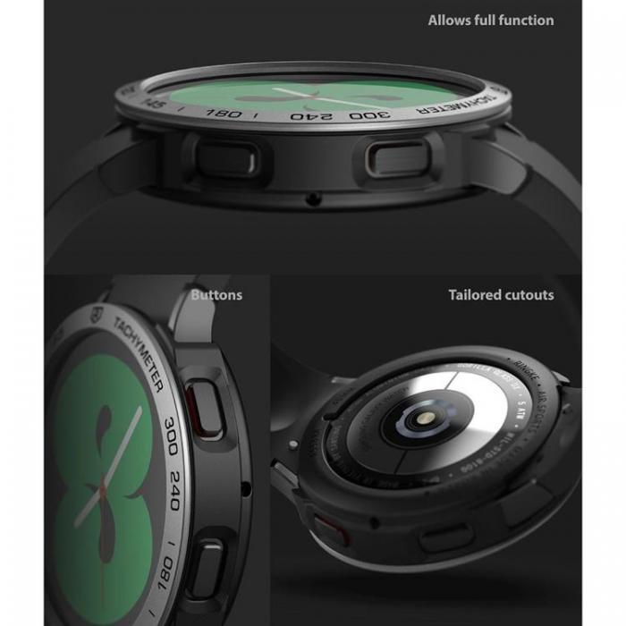 UTGATT5 - Ringke Air & Bezel Styling Skal Galaxy Watch 4 40 mm - Svart/Silver