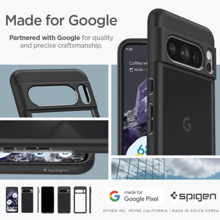 Spigen - Spigen Google Pixel 8 Pro Mobilskal Ultra Hybrid - Matte Svart