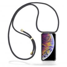 CoveredGear-Necklace - Boom iPhone Xs Max skal med mobilhalsband- Grey Cord
