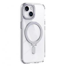 A-One Brand - iPhone 15 Plus Mobilskal Magsafe Kickstand - Clear