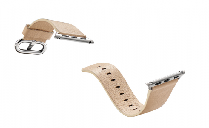 UTGATT5 - Watchband i kta lder till Apple Watch 42mm - MrkBl