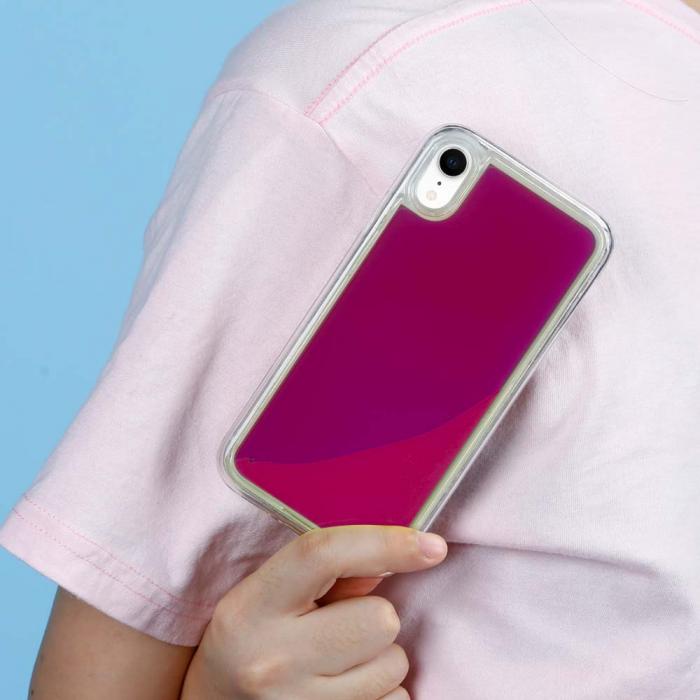 A-One Brand - Liquid Neon Sand skal till iPhone XR - Violet