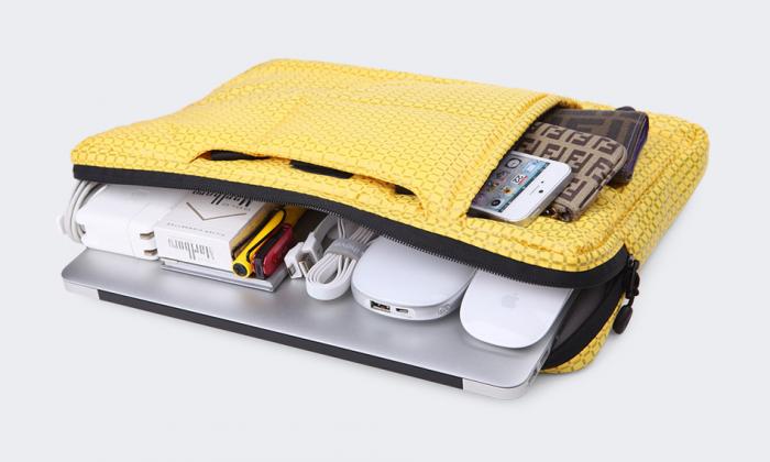 UTGATT5 - SUGEE FREE Handbag vska till brbar dator och Surfplattor 14,1'' (Gul)