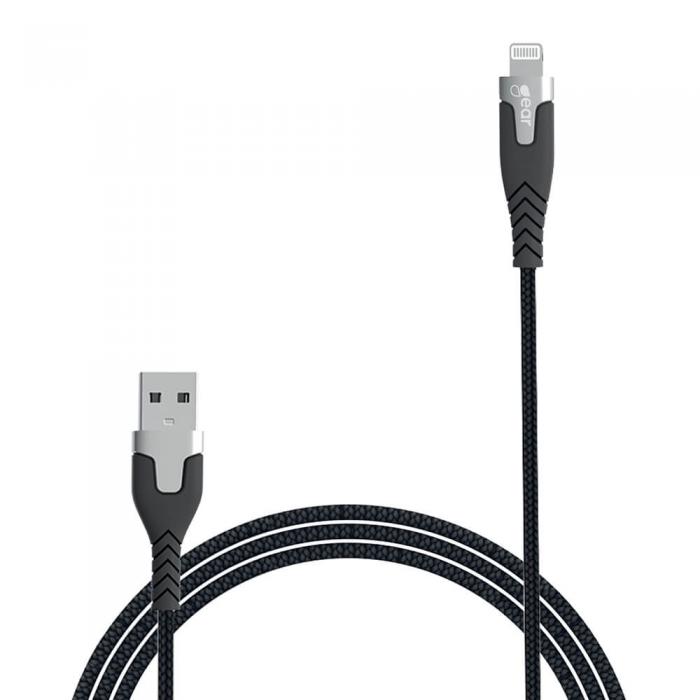 GEAR - GEAR Laddkabel PRO USB-A till Lightning C89 1.5m Svart
