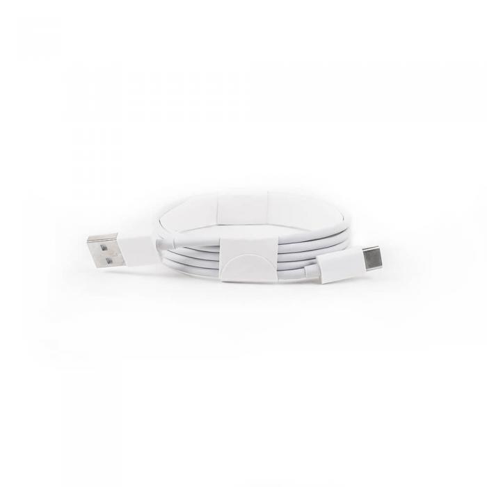 GEAR - GEAR - Trådlös QI Laddare USB-C Ansl. 15W Vit med Grå Textil
