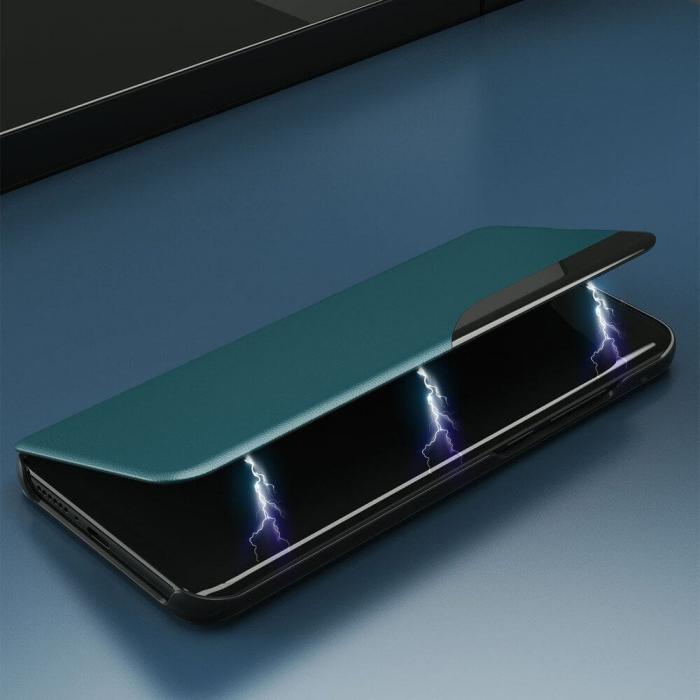 UTGATT4 - Eco Leather View Case Fodral Galaxy S10 Svart
