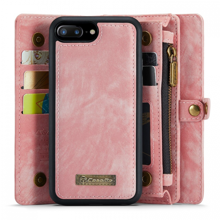 Caseme - Caseme iPhone 7/8 Plus Plnboksfodral Detachable - Rosa