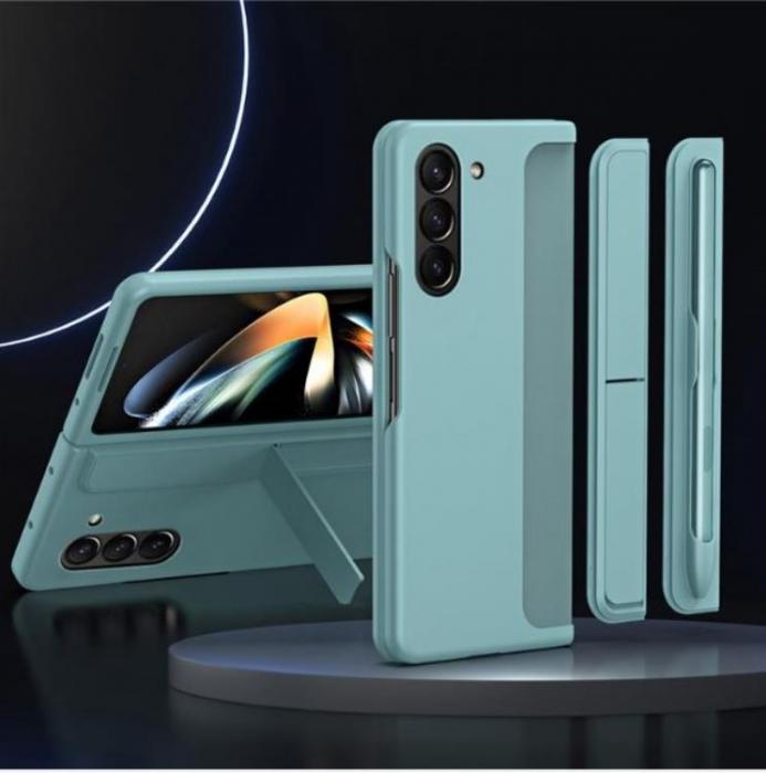 A-One Brand - Galaxy Z Fold 5 Mobilskal Rubberized Kickstand - Sapphire