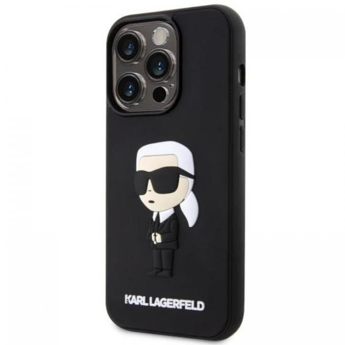 KARL LAGERFELD - Karl Lagerfeld iPhone 14 Pro Max Mobilskal Rubber Ikonik 3D