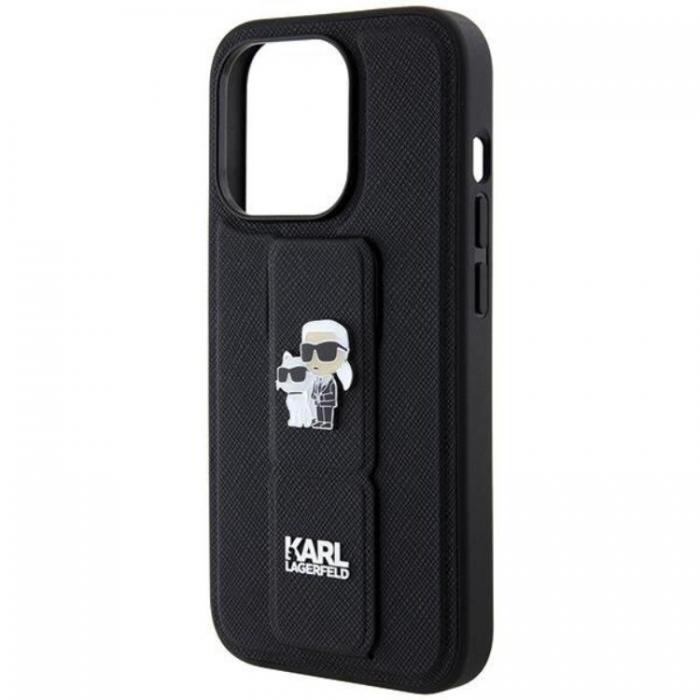 KARL LAGERFELD - KARL LAGERFELD iPhone 14 Pro Mobilskal Gripstand Saffiano Pins