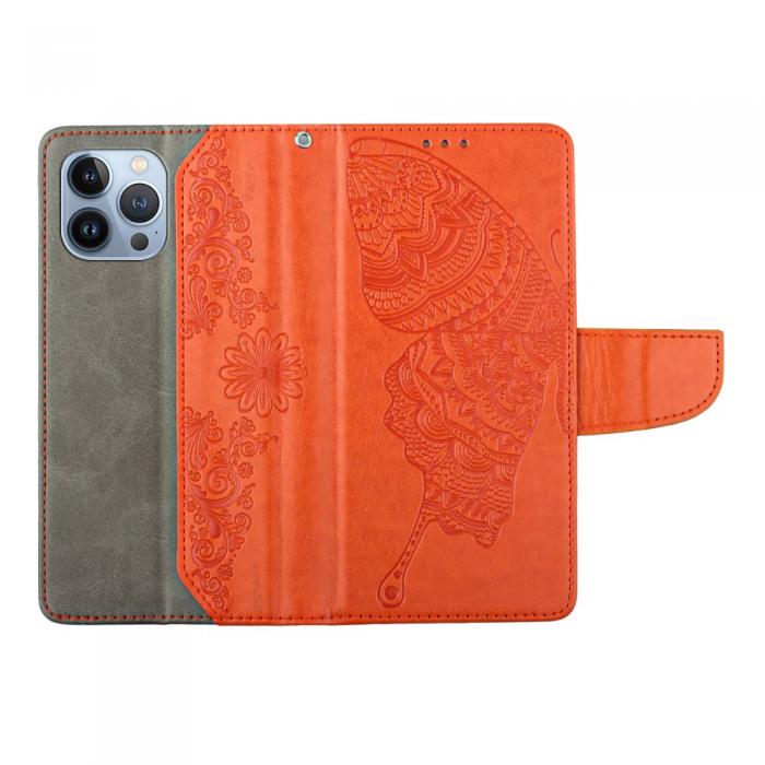 OEM - Fjrilar iPhone 13 Pro Plnboksfodral - Orange
