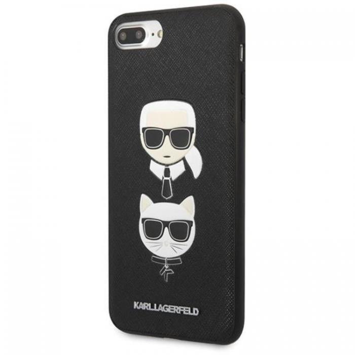 KARL LAGERFELD - Karl Lagerfeld iPhone 7/8 Plus Skal Saffiano Ikonik Karl & Choupette Head