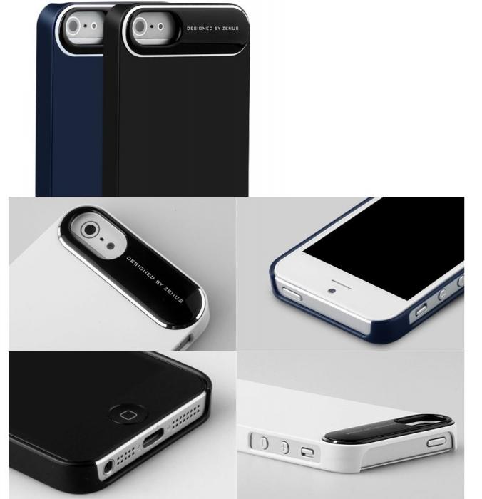 UTGATT1 - Zenus metal edge caseBaksideskal till Apple iPhone 5/5S/SE (Svart)