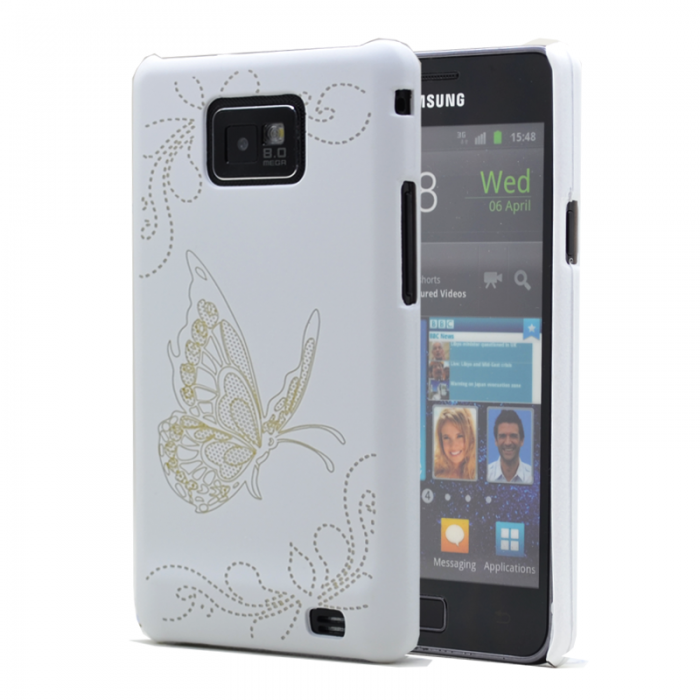 UTGATT5 - Fjril Baksideskal till Samsung Galaxy S2 i9100 (Vit)