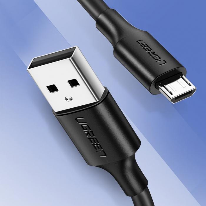 Ugreen - Ugreen USB micro USB laddnings Kabel2,4 A 480 Mbps 1,5 m Svart
