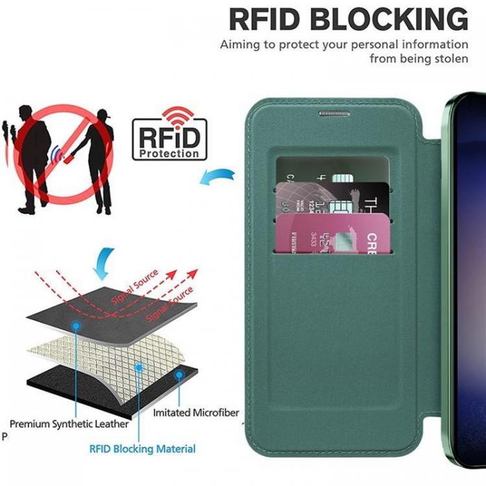 A-One Brand - Galaxy S24 Plus Plnboksfodral MagSafe Electroplating RFID - Lila