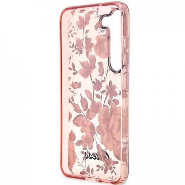 Guess - Guess Galaxy S23 Plus Mobilskal Flower Collection - Rosa