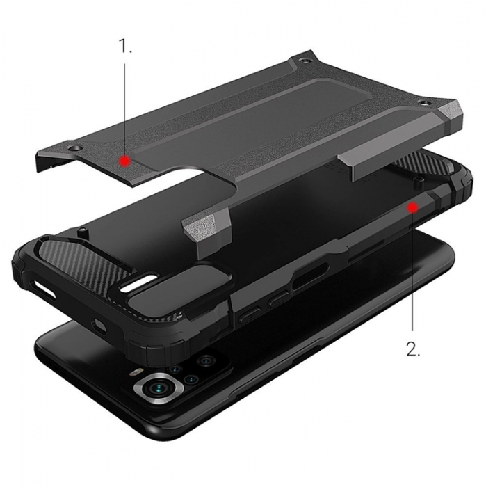 A-One Brand - Xiaomi Poco X4 NFC 5G Mobilskal Hybrid Armor - Svart
