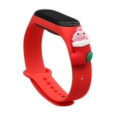 OEM - Xmas Santa 1 Replacement Band Xiaomi Mi Band 6/5 - Röd