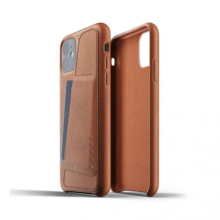 UTGATT4 - Mujjo Full Leather Wallet Case fr iPhone 11 - Tan