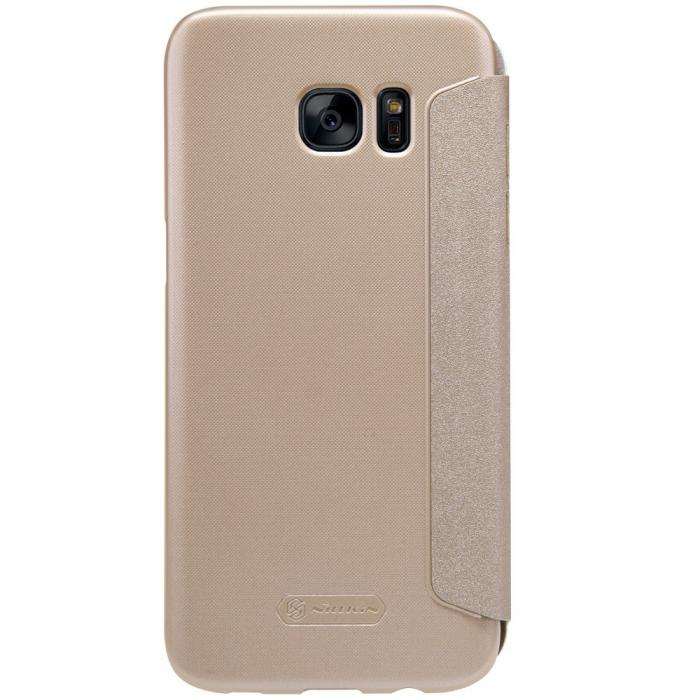 UTGATT5 - Nillkin Sparkle MobilFodral med fnster till Samsung Galaxy S7 Edge - Guld