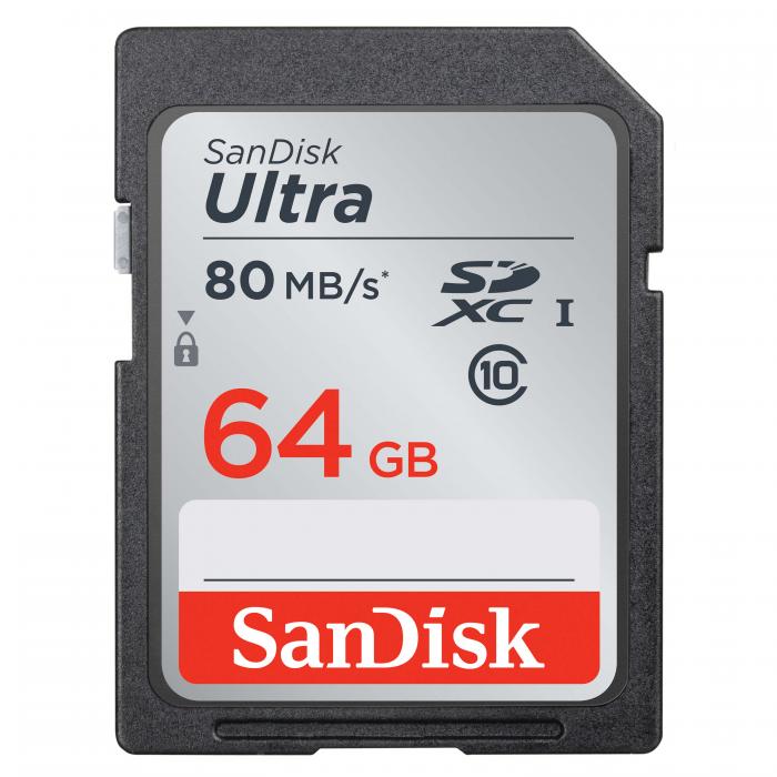 UTGATT5 - SANDISK ULTRA UHS-I SDXC CARD CLASS 10 64GB 80MB/S