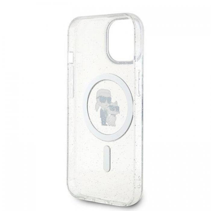 KARL LAGERFELD - Karl Lagerfeld iPhone 15 Mobilskal Magsafe Glitter - Clear