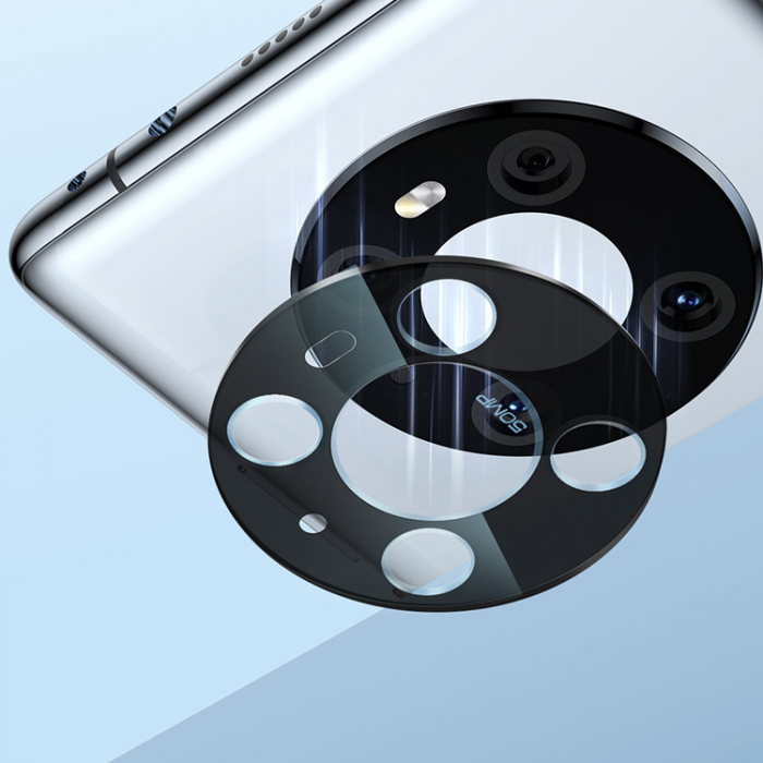 BASEUS - Baseus Huawei Mate 40 Pro Kameralinsskydd Hrdat Glas Rengrings kit