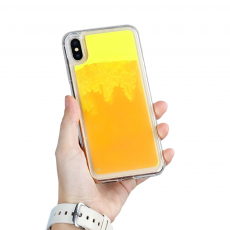 A-One Brand - Liquid Neon Sand skal till iPhone Xs Max - Orange