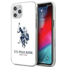 U.S. Polo Assn. - U.S. Polo Assn. Shiny iPhone 12 Pro Max Skal Stor Loga Vit