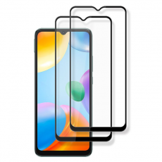 A-One Brand - [2-Pack] Xiaomi Redmi 10C Härdat Glas Skärmskydd - Svart