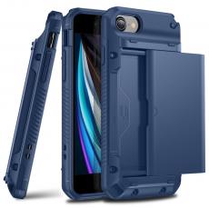OEM - iPhone 7/8/SE 2020/SE 2022 Skal Med Kortfack - Blå