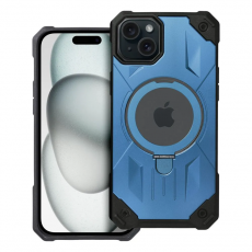 A-One Brand - iPhone 15 Plus Mobilskal Magsafe Ringhållare Armor - Blå