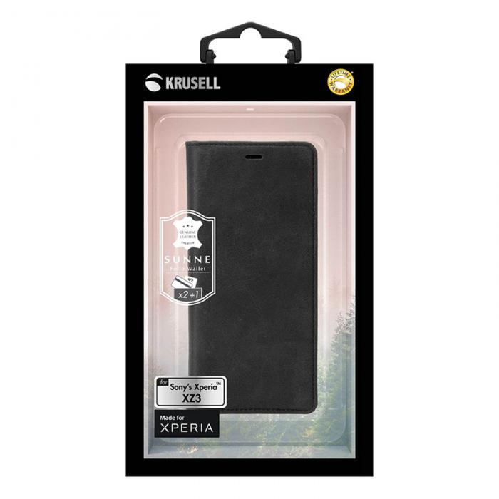 UTGATT5 - Krusell Sunne 2 Card Wallet Sony Xperia Xz3 Vintage Black