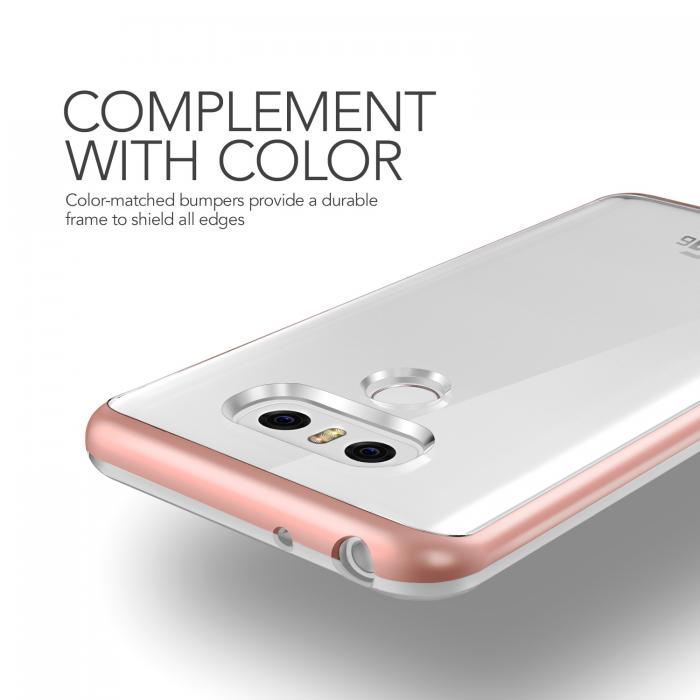 UTGATT5 - Verus Crystal Bumper Skal till LG G6 - Rose Gold
