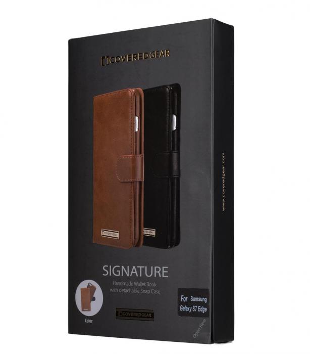 UTGATT4 - CoveredGear Signature Plnboksfodral till Samsung Galaxy S7 Edge - Brun