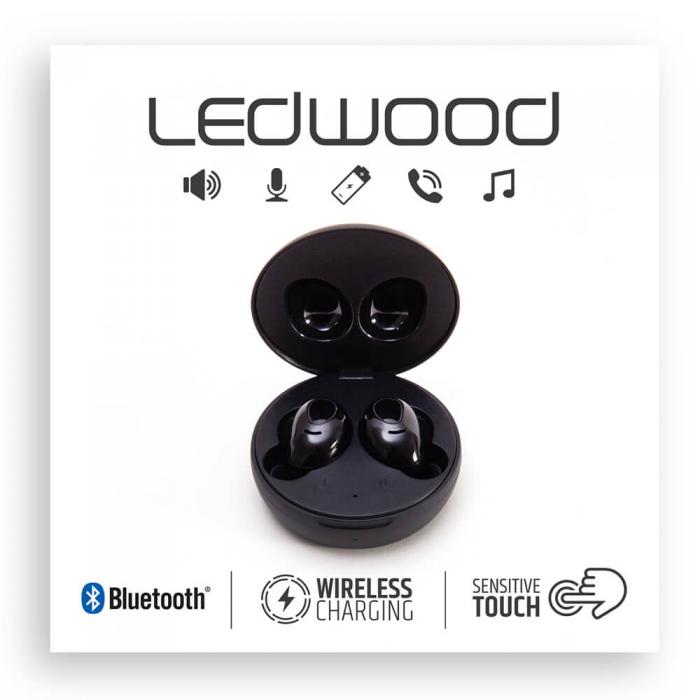 Ledwood - LEDWOOD Hrlur i9 TWS True Wireless In-Ear Svart Mic