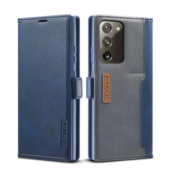 LC.imeeke - LC.IMEEKE Leather Fodral Till Samsung Galaxy Note 20 - Bl