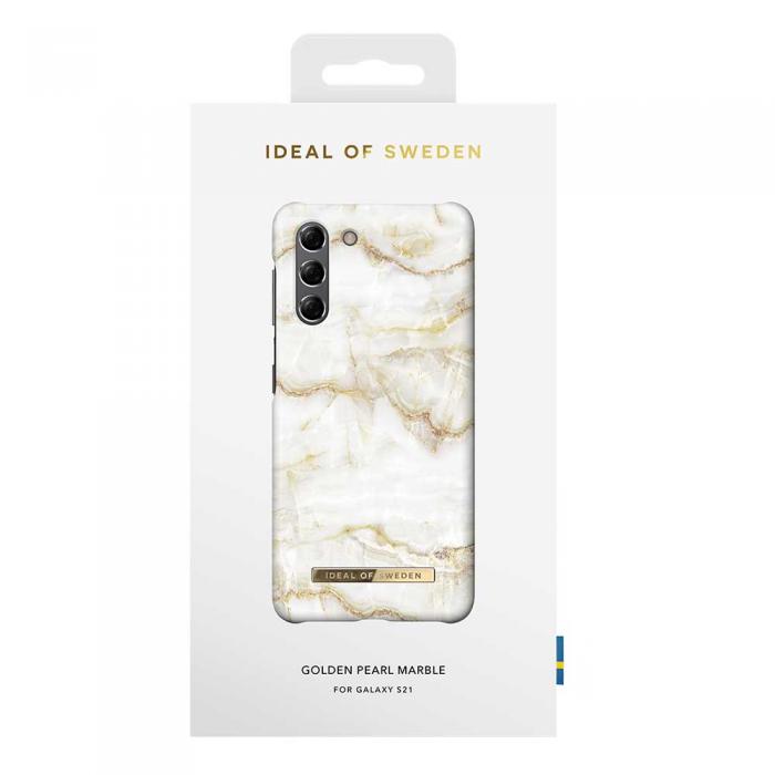 iDeal of Sweden - iDeal Fashion Skal Samsung Galaxy S21 - Golden Pearl Marble