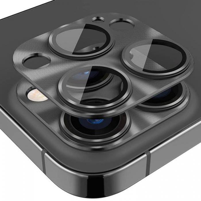 HAT PRINCE - ENKAY iPhone 14 Pro Max/14 Pro Kameralinsskydd Härdat Glas - Svart