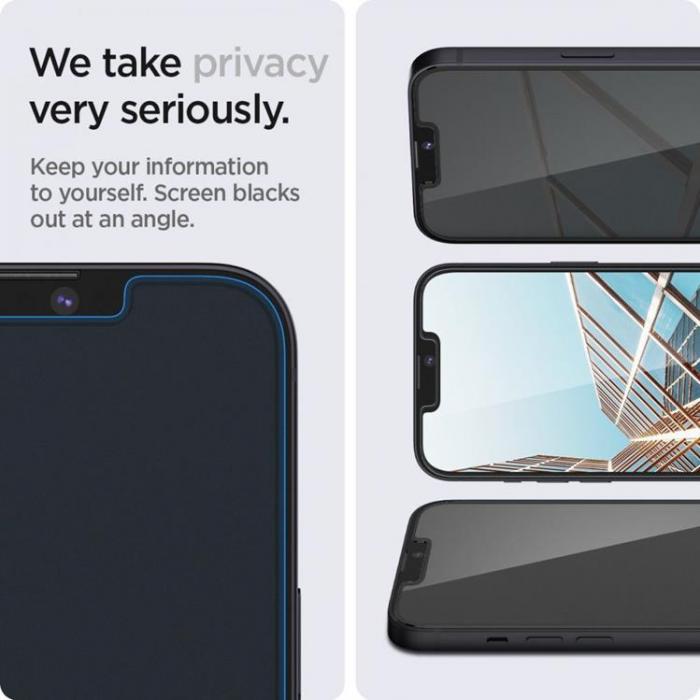 Spigen - Spigen 2-Pack Privacy Hrdat Glas Skrmskydd iPhone 13 Pro Max