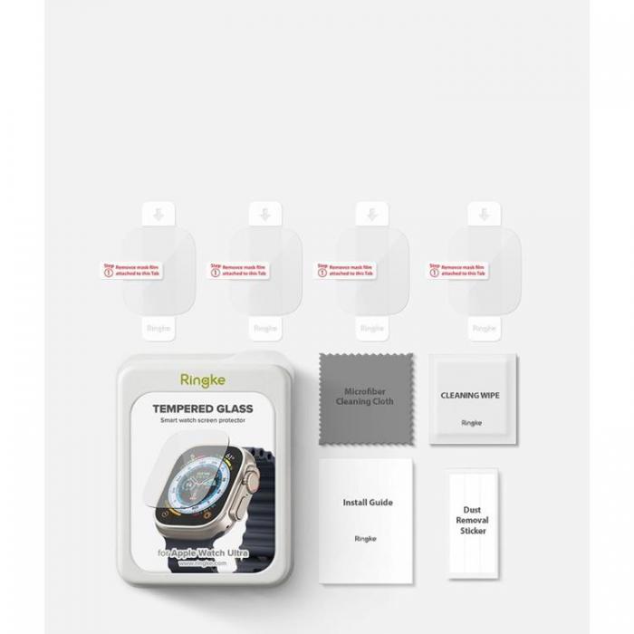 Ringke - [4-Pack] Ringke Apple Watch Ultra (49mm) Hrdat Glas Skrmskydd - Clear