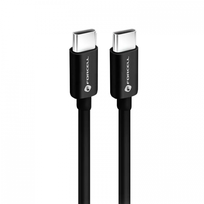 Forcell - Forcell USB-C Till USB-C Kablar 1m - Svart