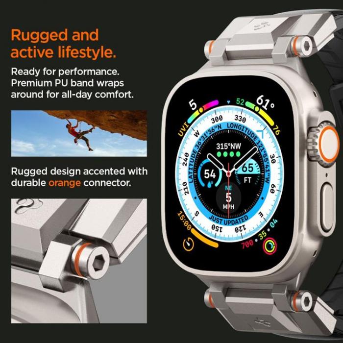 Spigen - Spigen Apple Watch (49/45/44/42mm) Armband DuraPro - Svart