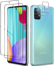 A-One Brand - Galaxy A52 5G [4-PACK] 2 X Kameralinsskydd i Härdat Glas + 2 X Härdat glas