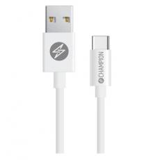 Champion - CHAMPION USB-A till USB-C Kabel 1m - Vit