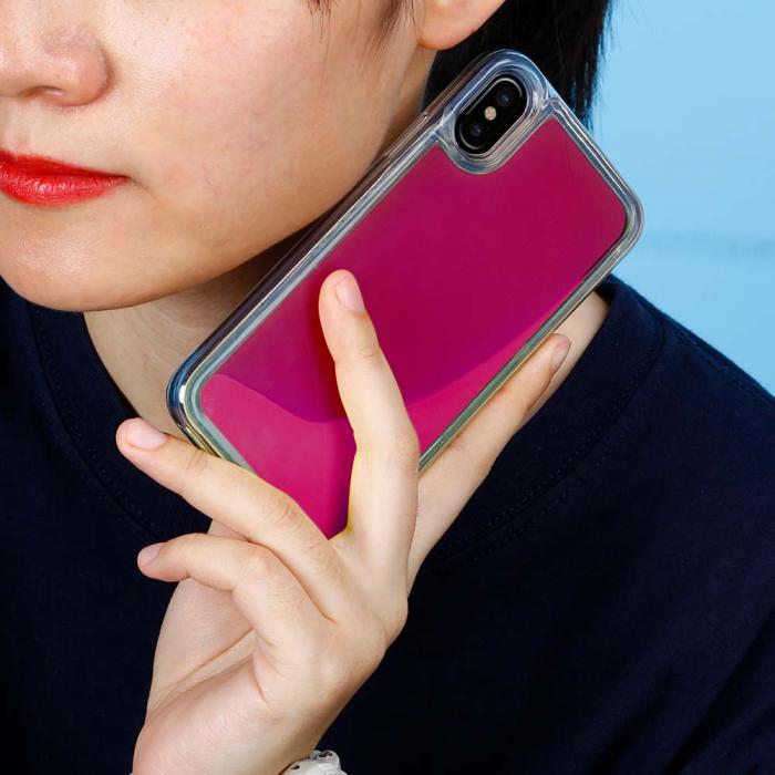 A-One Brand - Liquid Neon Sand skal till iPhone X - Violet
