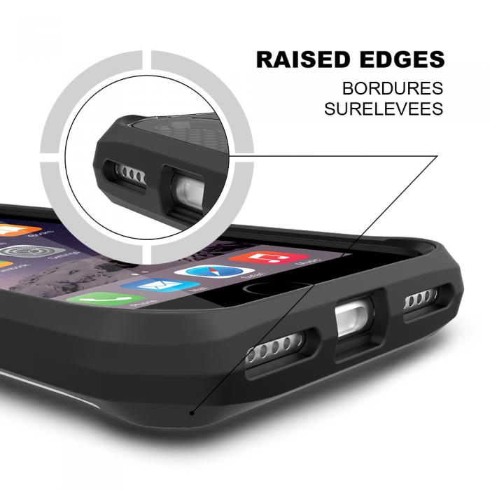 UTGATT5 - Itskins Revolution Skal till iPhone 8/7 (Svart) + Tempered Glass