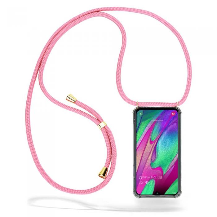 UTGATT1 - Boom Galaxy A40 mobilhalsband skal - Pink Cord