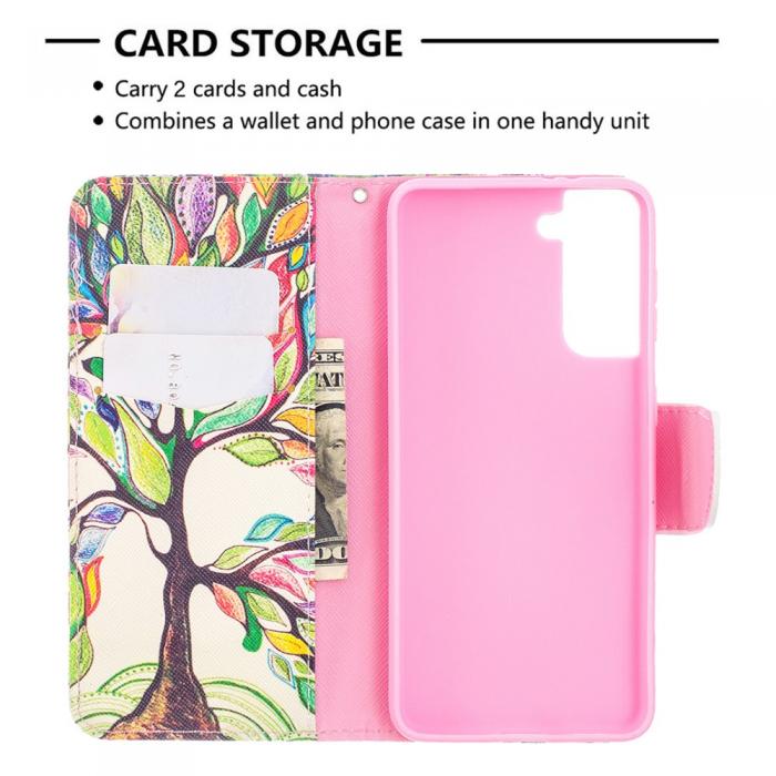 A-One Brand - Plnboksfodral till Samsung Galaxy S21 Ultra - Colorful Tree